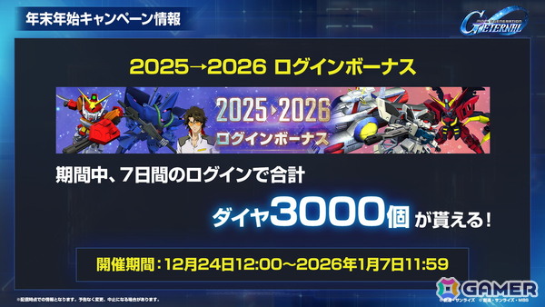 「SDガンダム ジージェネレーション エターナル」オフィシャルファンミーティングが2026年3月14日に開催！参加者募集が開始の画像