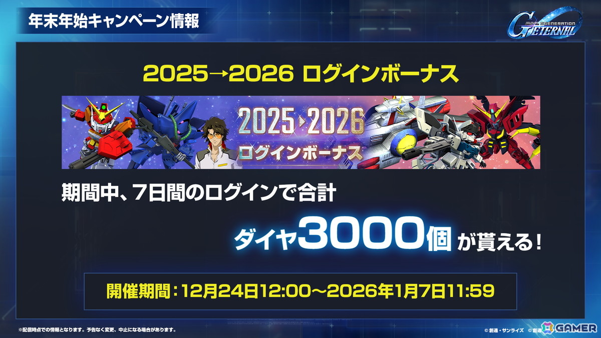 「SDガンダム ジージェネレーション エターナル」オフィシャルファンミーティングが2026年3月14日に開催！参加者募集が開始の画像38