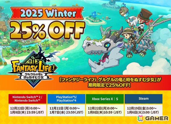 「ファンタジーライフi グルグルの竜と時をぬすむ少女」無料大型DLC「闇商人ウルーゾとマボロシの大陸」が配信！「イナズマイレブンV」とコラボしたPVもの画像11