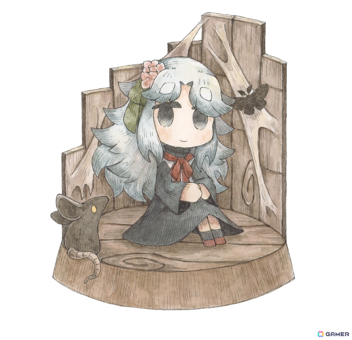 「シニガミ姫と異書館ノ怪物」破壊された箇所を修復できるメェルの能力・ペーストを紹介！新たな絵本の世界や悲劇を背負ったシニガミ姫たちの情報もの画像