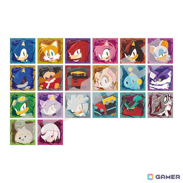 「ソニックチャンネル」20周年記念Tシャツが発売決定！ステッカー20種がセットになった記念仕様にの画像3