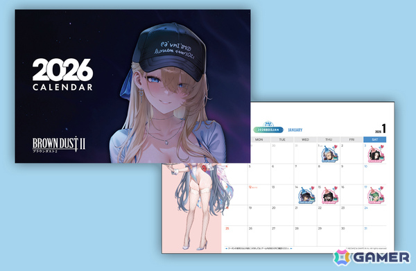 「ブラウンダスト2」C107にてえなこさん、東雲うみさん、ハネアメさんによるカレンダーお渡し会が実施！2.5周年記念ジャケットなどのグッズ販売もの画像3