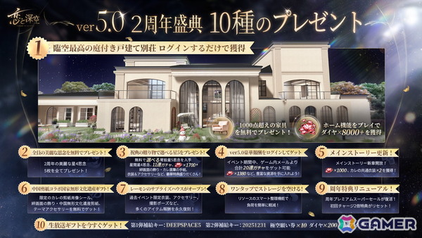 「恋と深空」12月31日よりVer5.0「2周年盛典」が実装！イベント「愛、宇宙、詩の王座」開催の画像2
