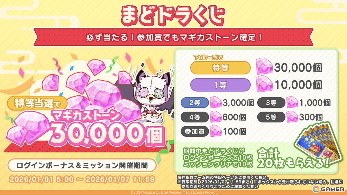 「魔法少女まどか☆マギカ Magia Exedra」晴着姿のまどかが登場！「新春祭-2026-」開催でマギカストーン3,000個プレゼントもの画像