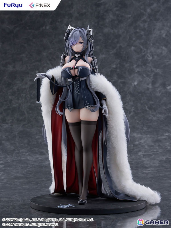 「アズレン」より鉄血空母「アウグスト・フォン・パーセヴァル」が1/6スケールフィギュアで登場！リアルファー仕様の衣装が威厳と気品を際立たせるの画像12