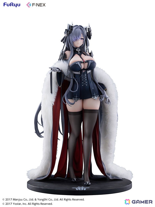 「アズレン」より鉄血空母「アウグスト・フォン・パーセヴァル」が1/6スケールフィギュアで登場！リアルファー仕様の衣装が威厳と気品を際立たせるの画像