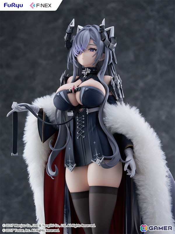「アズレン」より鉄血空母「アウグスト・フォン・パーセヴァル」が1/6スケールフィギュアで登場！リアルファー仕様の衣装が威厳と気品を際立たせるの画像