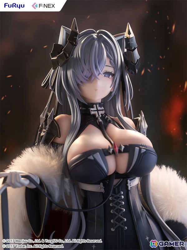 「アズレン」より鉄血空母「アウグスト・フォン・パーセヴァル」が1/6スケールフィギュアで登場！リアルファー仕様の衣装が威厳と気品を際立たせるの画像