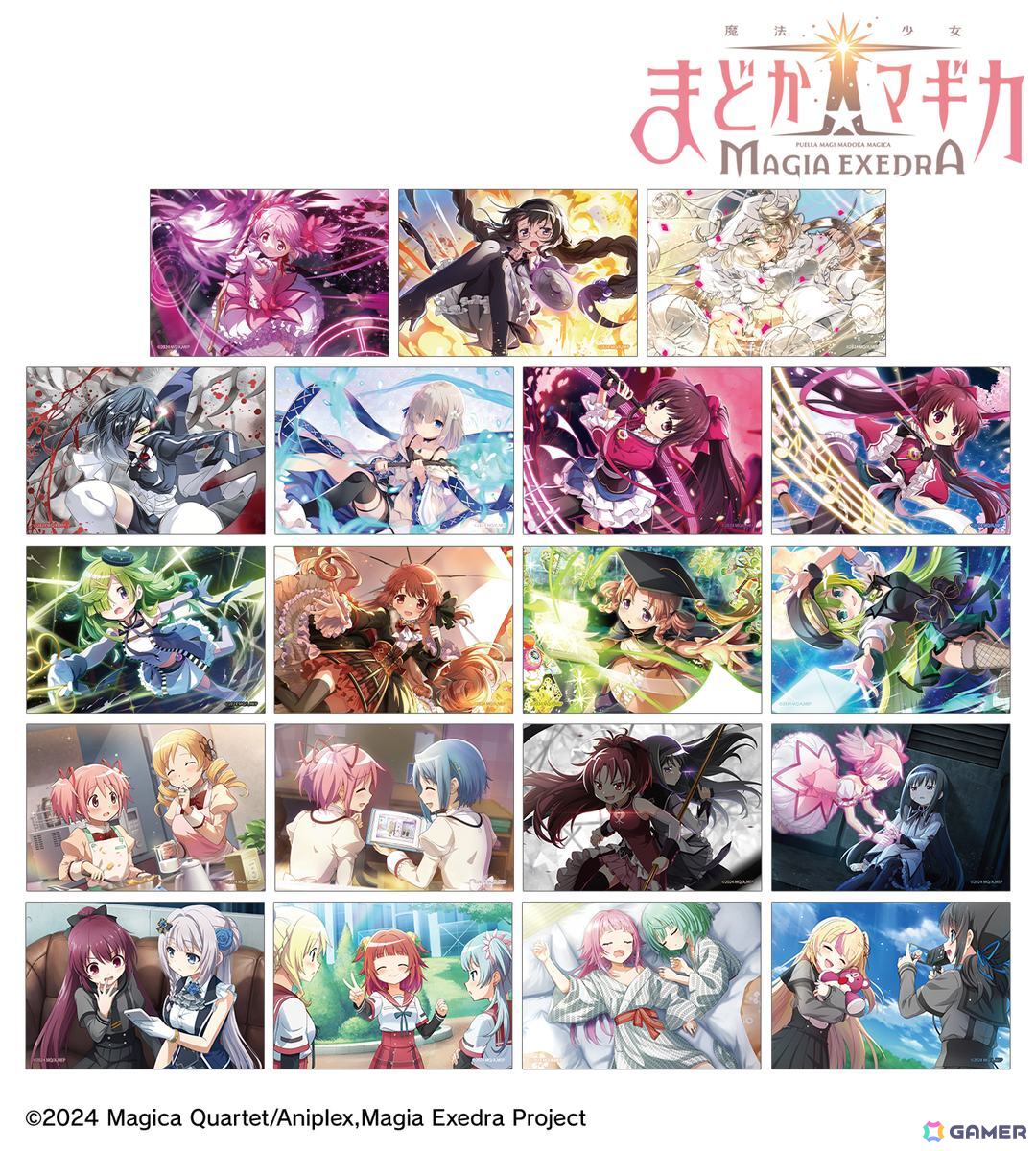 「魔法少女まどか☆マギカ Magia Exedra」のホログラム缶バッジやマルチデスクマットなど8種のグッズが「AMNIBUS」にて受注開始！の画像