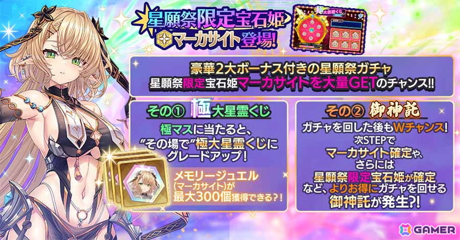 「宝石姫Reincarnation」に新宝石姫マーカサイトが登場！味方のHPを使って敵全体に大ダメージを与える影星アタッカーの画像