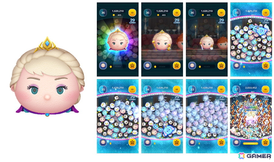 LINE：ディズニー ツムツム」に戴冠式エルサとフォーマル野獣が登場