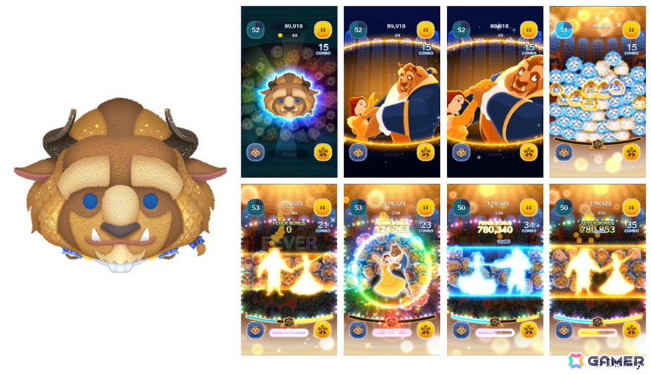 LINE：ディズニー ツムツム」に戴冠式エルサとフォーマル野獣が登場