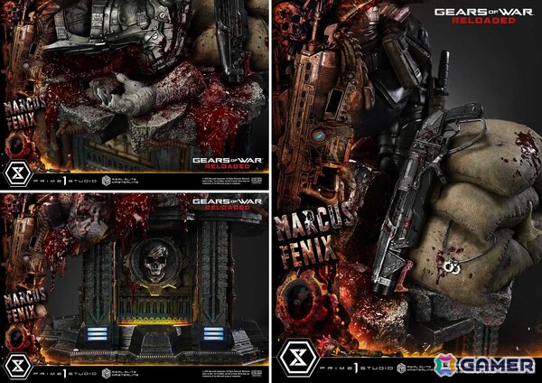 「Gears of War: Reloaded」よりマーカス・フェニックスの1/3スケールスタチューが登場！愛銃を構える片膝立ちに加えて、屈強な身体をより大きく見せる立ちポーズもの画像8
