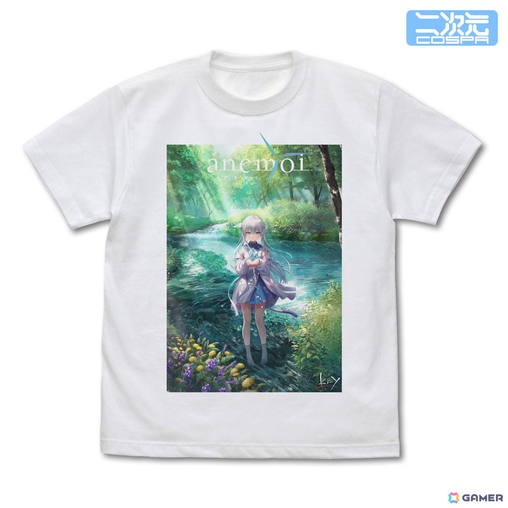 Key最新作「anemoi」のヒロインがデザインされたフルカラーTシャツが二次元コスパより早くも登場！数量限定で予約受付中の画像