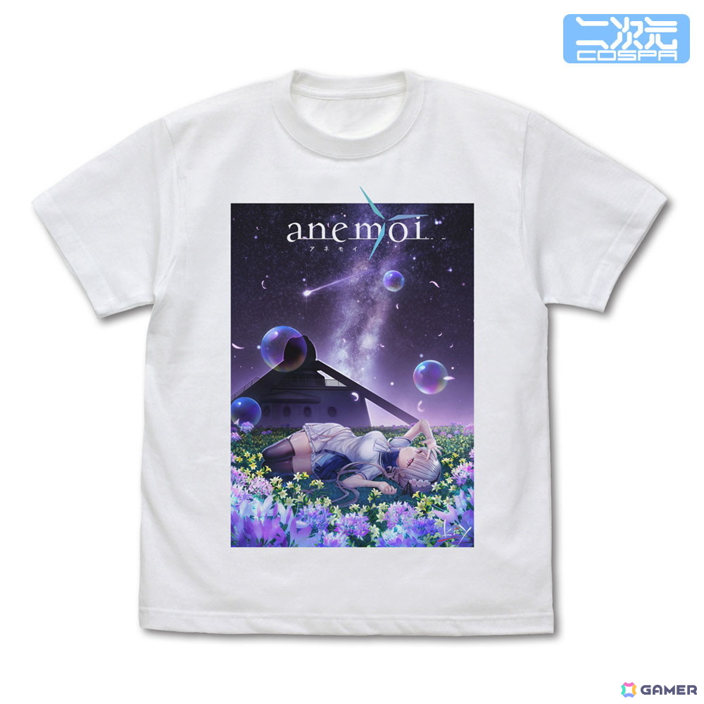 Key最新作「anemoi」のヒロインがデザインされたフルカラーTシャツが二次元コスパより早くも登場！数量限定で予約受付中の画像