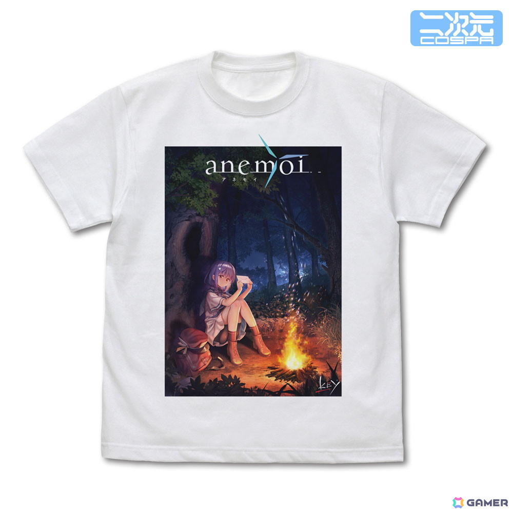 Key最新作「anemoi」のヒロインがデザインされたフルカラーTシャツが二次元コスパより早くも登場！数量限定で予約受付中の画像