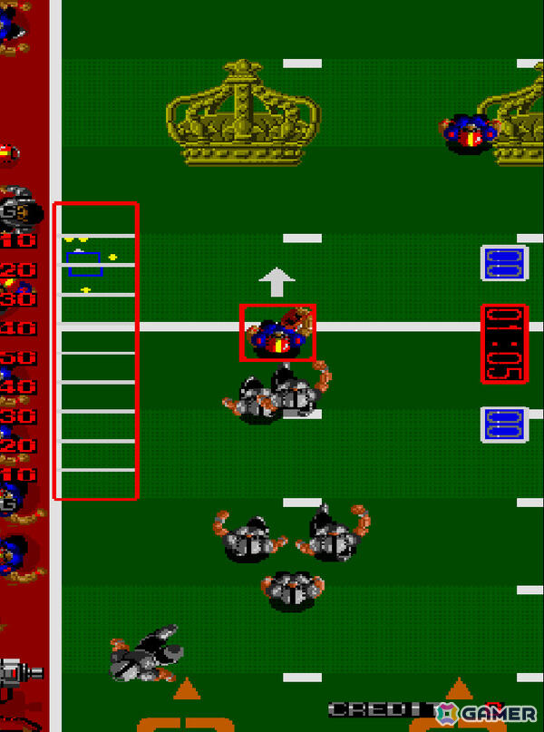 簡単操作でアメフトのアツい攻防を堪能できるスポーツゲーム「タッチダウンフィーバー」がアーケードアーカイブスに登場！の画像