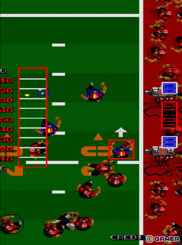 簡単操作でアメフトのアツい攻防を堪能できるスポーツゲーム「タッチダウンフィーバー」がアーケードアーカイブスに登場！の画像