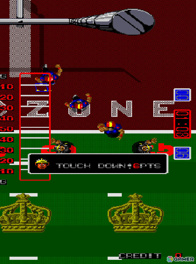 簡単操作でアメフトのアツい攻防を堪能できるスポーツゲーム「タッチダウンフィーバー」がアーケードアーカイブスに登場！の画像3