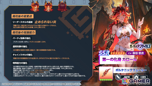 「ガーディアンテイルズ」ワールド22「ボルベール火山」が公開！第一の化身 カロール（CV：塚田悠衣）のピックアップ召喚もの画像5