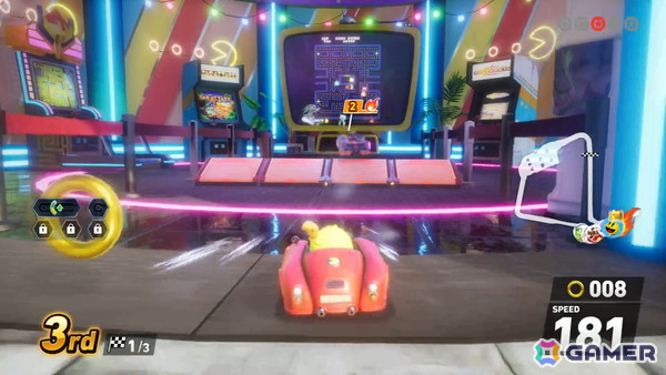 「ソニックレーシング クロスワールド」パックマンパックで登場するコース・パックビレッジ＆メイズではリングに変化が！？獲得すると聞きなじみのある音もの画像10