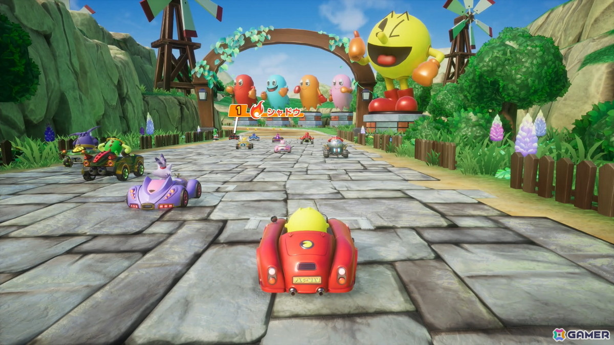 「ソニックレーシング クロスワールド」パックマンパックで登場するコース・パックビレッジ＆メイズではリングに変化が！？獲得すると聞きなじみのある音もの画像