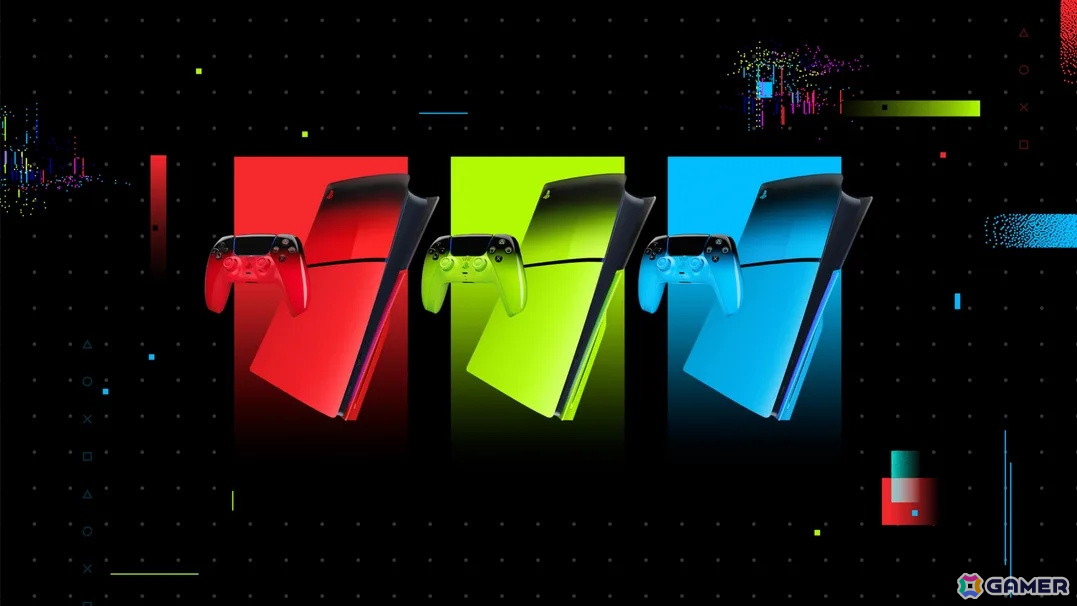 DualSenseとPS5本体カバーの新デザイン「ハイパーポップ コレクション」が3月12日に発売！光沢感のあるブラックとネオンカラーが合わさったデザインにの画像