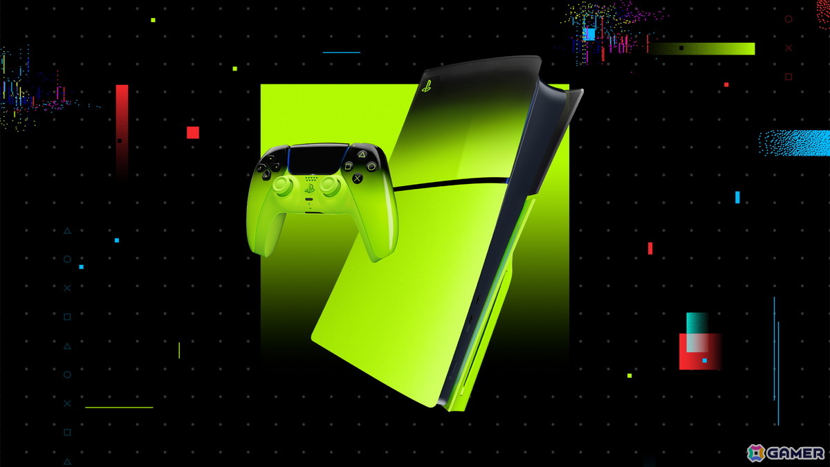 DualSenseとPS5本体カバーの新デザイン「ハイパーポップ コレクション」が3月12日に発売！光沢感のあるブラックとネオンカラーが合わさったデザインにの画像
