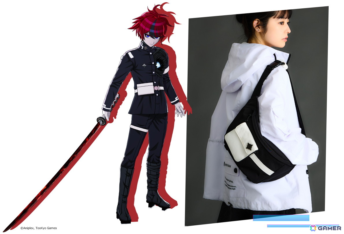 「HUNDRED LINE -最終防衛学園-」澄野拓海モデルのボディバッグ＆蒼月衛人モデルのアウター2種がSuperGroupiesより登場！の画像