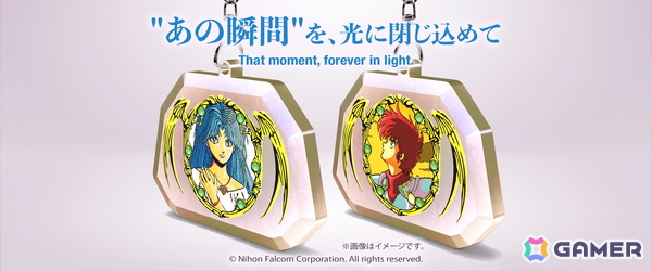 「イースII」のアドルとフィーナが描かれたアクスタキーホルダーの予約受付がスタート！精密に再現されたドット絵や光り輝くオーロラ加工などが施されたプレミアム仕様の画像1