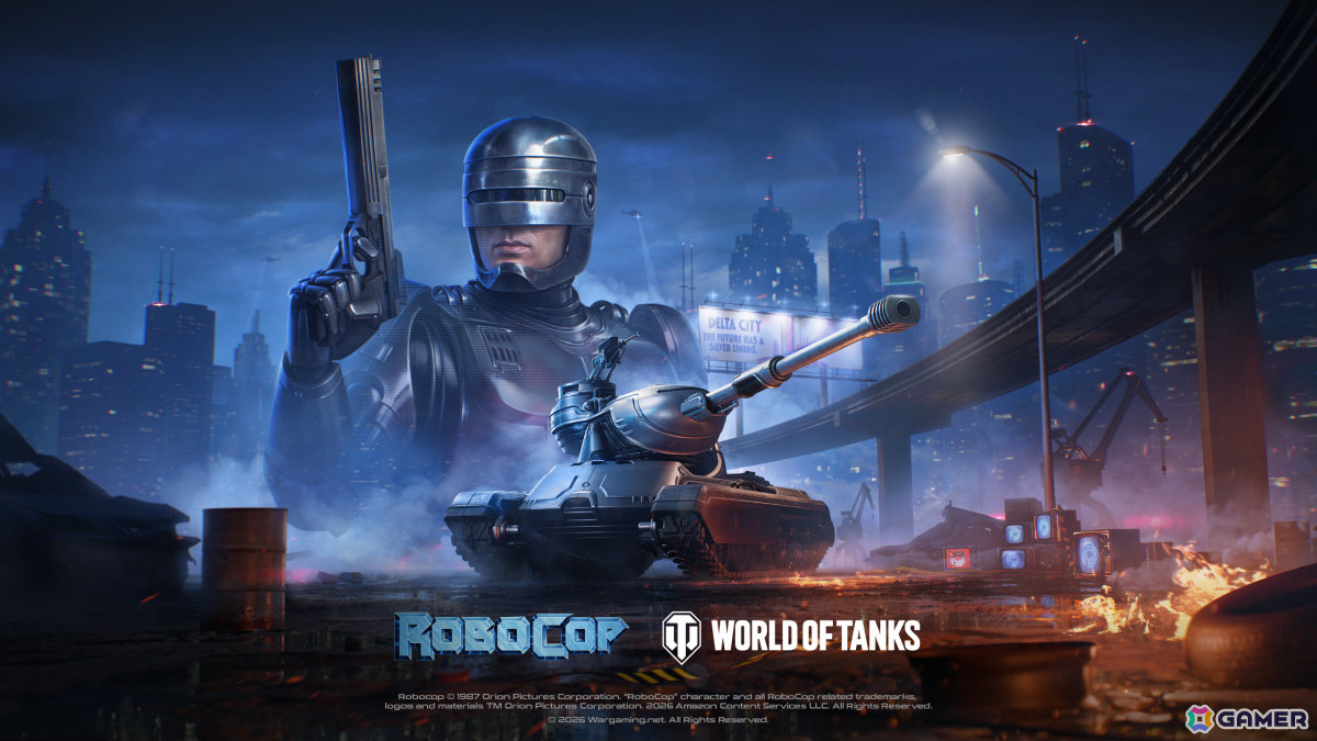 「World of Tanks」×映画「ロボコップ」のコラボが1月15日より開催！強力な武装を備えたサイバネティック法執行車輌「OCP Peacekeeper」が登場の画像