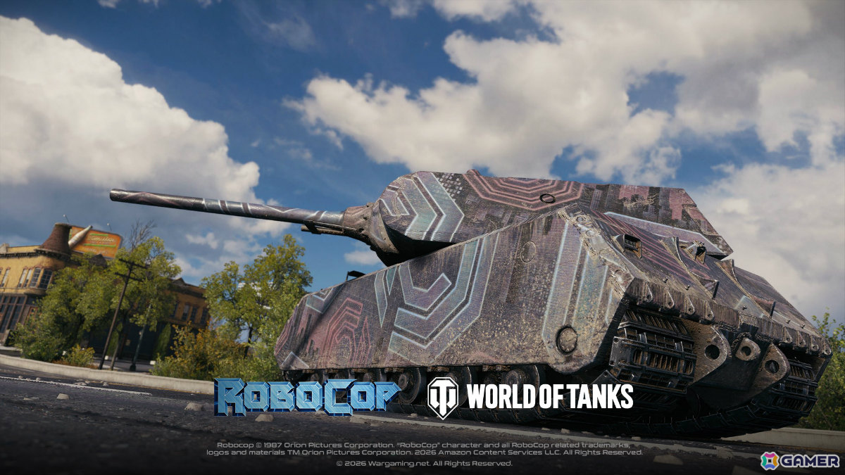 「World of Tanks」×映画「ロボコップ」のコラボが1月15日より開催！強力な武装を備えたサイバネティック法執行車輌「OCP Peacekeeper」が登場の画像
