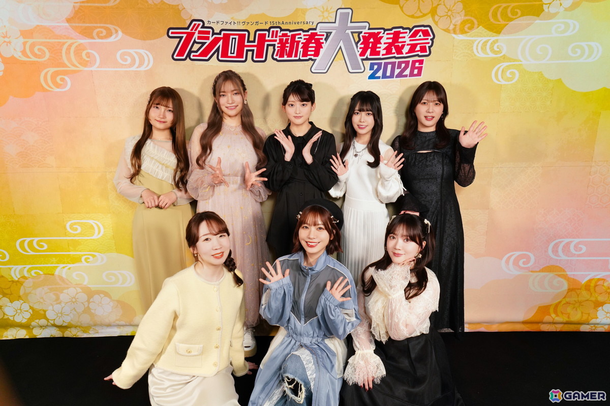 当日フォトセッション（左から順に敬称略）仲町あられ、宮永ののか、深川瑠華、立石 凛、千春、佐々木未来、愛美、伊藤彩沙