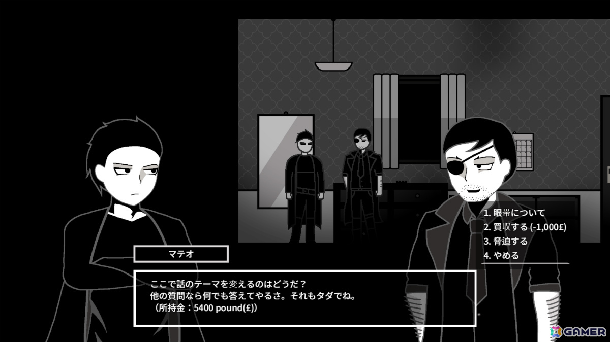 容疑者を買収・脅迫することで追加のヒントがもらえるノワール推理ADV「Man of Nollyn」がリリースの画像