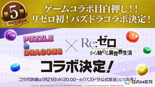 TVアニメ「Re:ゼロから始める異世界生活」10周年記念ビジュアル・ダイジェストPVが公開！「パズドラ」とのコラボなど10大企画の続報もの画像5