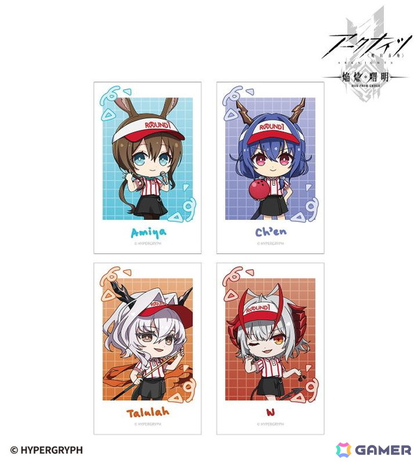 アニメ「アークナイツ【焔燼曙明/RISE FROM EMBER】」×「ROUND1」のコラボアイテムが受注販売中!アーミヤ、ブレイズらが描き下ろしイラストで登場の画像