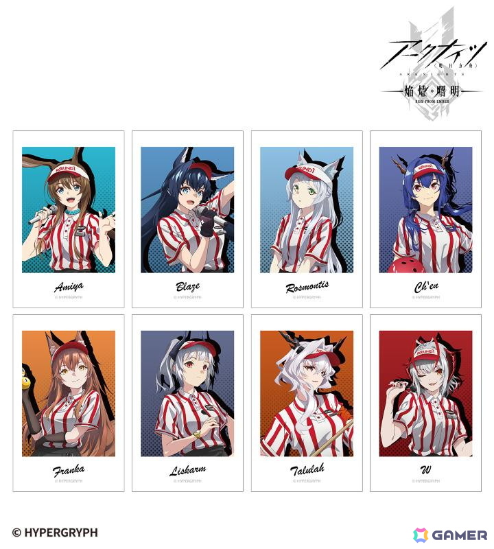 アニメ「アークナイツ【焔燼曙明/RISE FROM EMBER】」×「ROUND1」のコラボアイテムが受注販売中!アーミヤ、ブレイズらが描き下ろしイラストで登場の画像