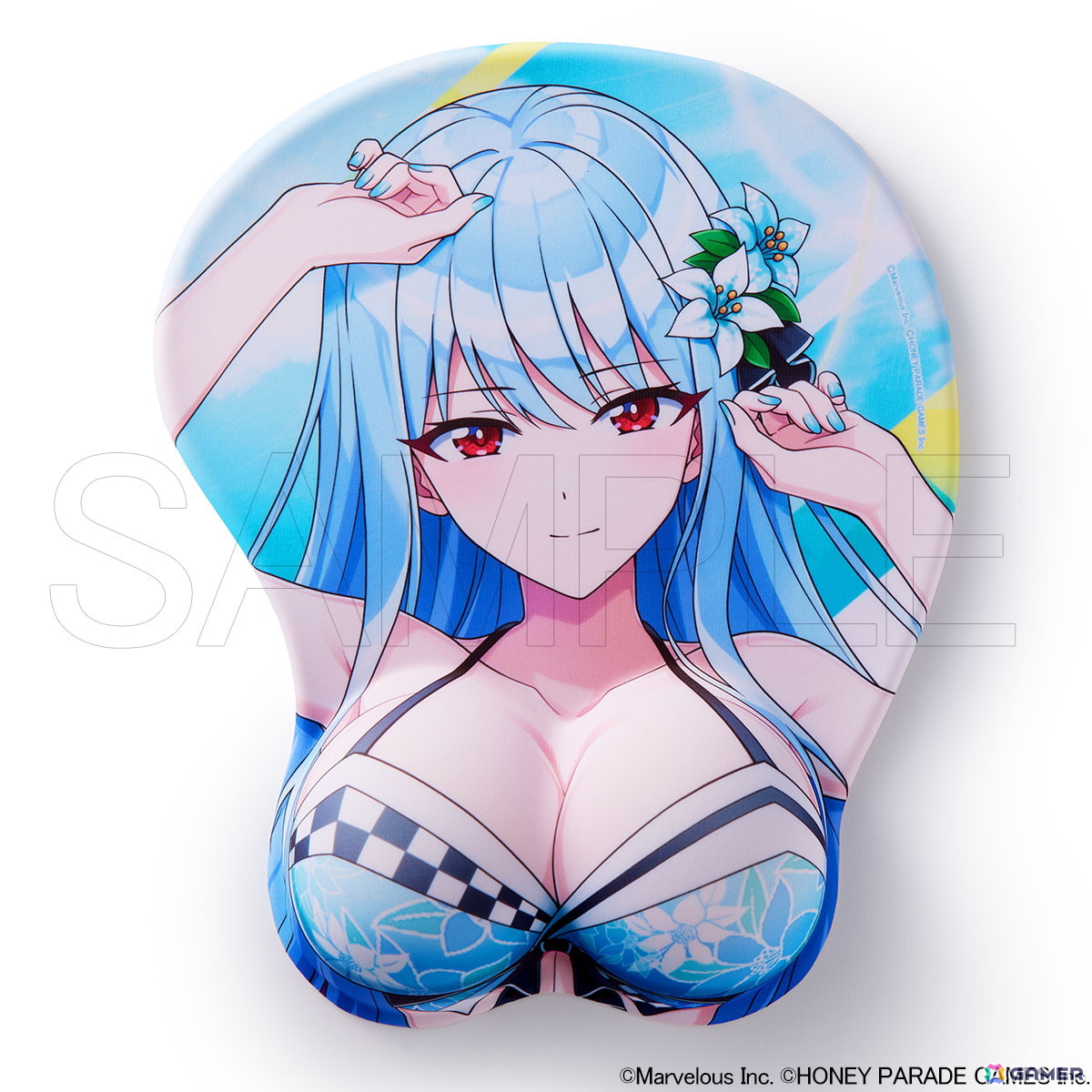 「ドルフィンウェーブ」から公式描き下ろしのイラストを使用した立体マウスパッドが登場！永雪氷織、シュネー・ヴァイスベルグ、住乃絵紫苑がラインナップの画像1