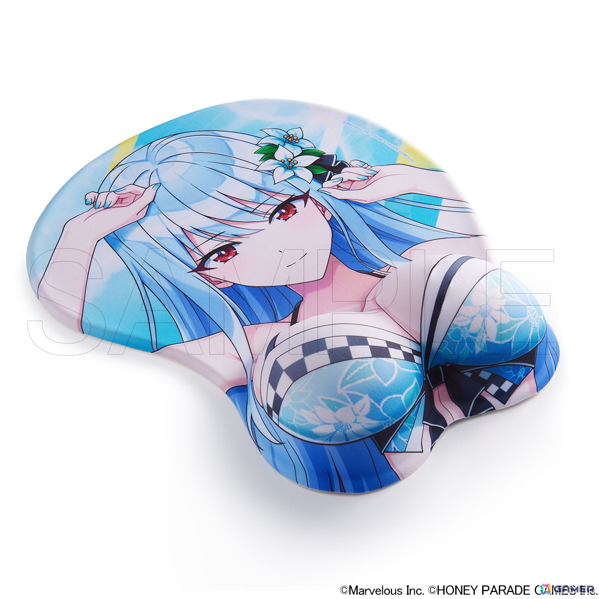 「ドルフィンウェーブ」から公式描き下ろしのイラストを使用した立体マウスパッドが登場！永雪氷織、シュネー・ヴァイスベルグ、住乃絵紫苑がラインナップの画像2