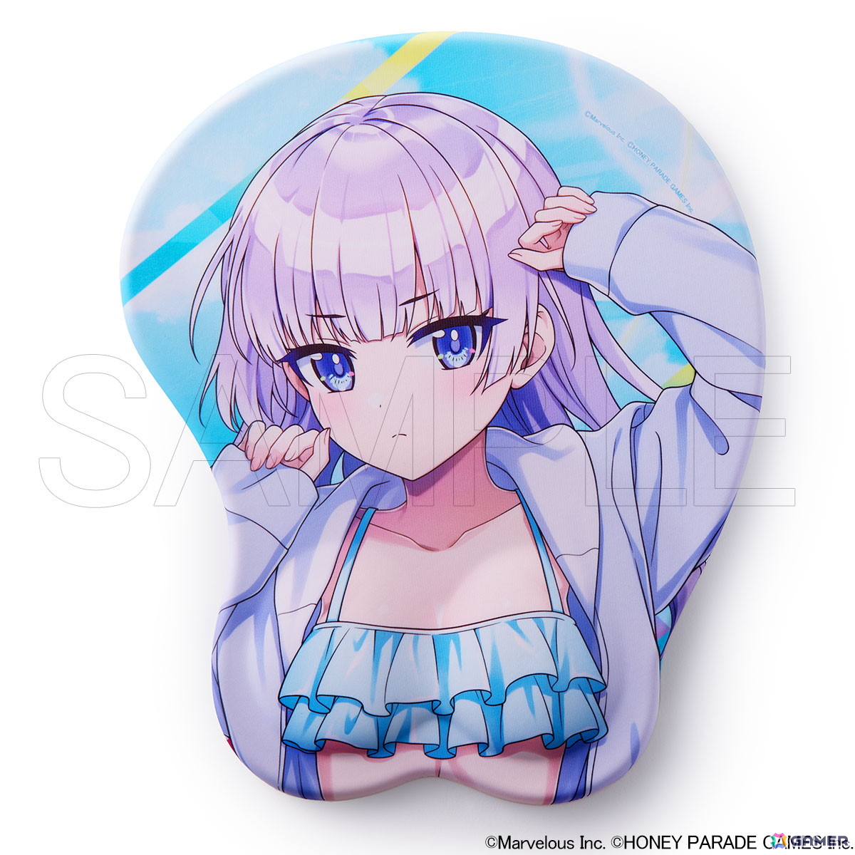 「ドルフィンウェーブ」から公式描き下ろしのイラストを使用した立体マウスパッドが登場！永雪氷織、シュネー・ヴァイスベルグ、住乃絵紫苑がラインナップの画像3