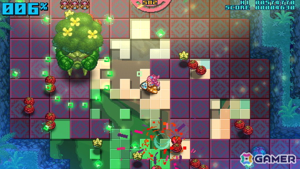 パネル破壊系ツインスティックシューター「Z-GYUBAAN!」がSteamにて配信!敵を倒しながらパネルを破壊して女の子を救出、100%破壊で何かが待っているの画像