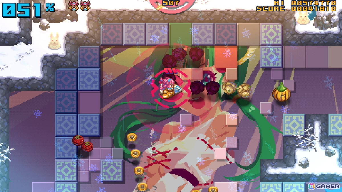 パネル破壊系ツインスティックシューター「Z-GYUBAAN!」がSteamにて配信！敵を倒しながらパネルを破壊して女の子を救出、100%破壊で何かが待っているの画像4