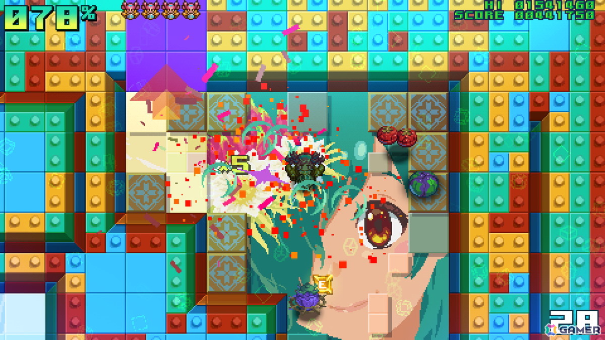 パネル破壊系ツインスティックシューター「Z-GYUBAAN!」がSteamにて配信！敵を倒しながらパネルを破壊して女の子を救出、100%破壊で何かが待っているの画像5