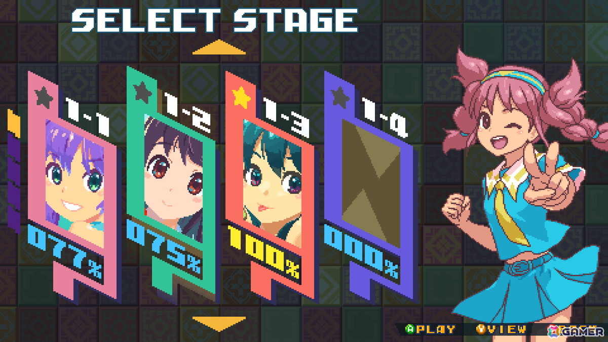 パネル破壊系ツインスティックシューター「Z-GYUBAAN!」がSteamにて配信！敵を倒しながらパネルを破壊して女の子を救出、100%破壊で何かが待っているの画像8