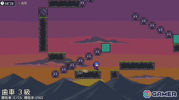 作って遊べる2D忍者アクションゲーム「蒼穹のダンジョン 忍び返しの霊峰」のSteamストアページが公開！東京ゲームダンジョン11では体験版を出展の画像
