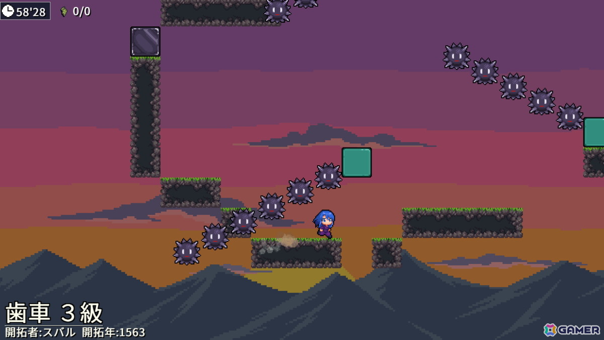 作って遊べる2D忍者アクションゲーム「蒼穹のダンジョン 忍び返しの霊峰」のSteamストアページが公開！東京ゲームダンジョン11では体験版を出展の画像3