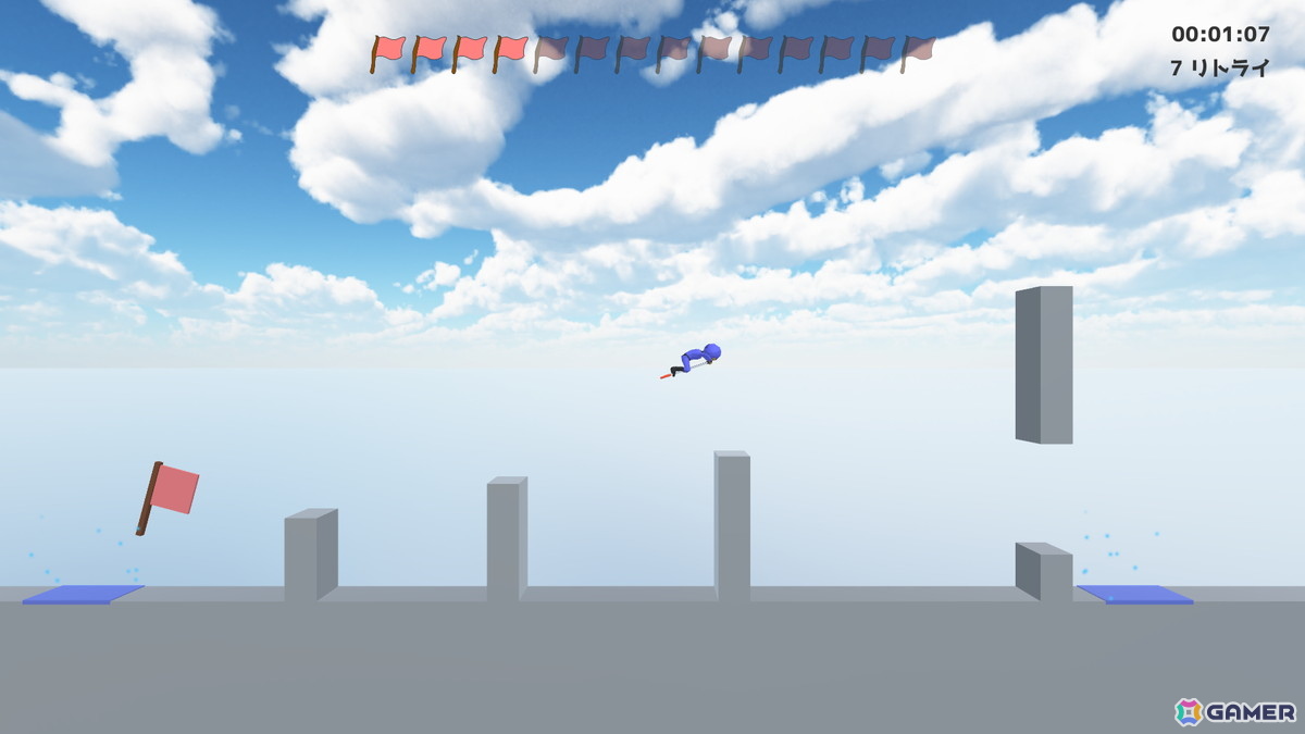高難易度アクション「ホッピング忍者さん」が2月にSteamにて無料公開！unityroomで298万回以上閲覧された同名タイトルの移植作の画像6