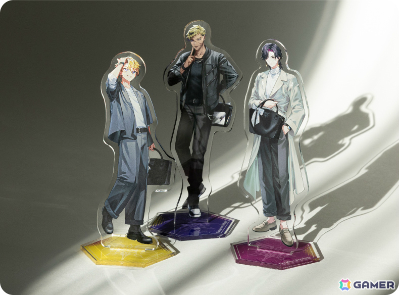 NIJISANJI EN所属ユニット・KrisisとSuperGroupiesのコラボグッズが登場！3人をモチーフにしたバッグや腕時計など全13種がラインナップの画像