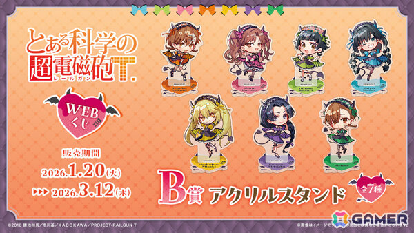 「とある科学の超電磁砲WEBくじ」が登場！小悪魔メイドな美琴たちの描き起こしグッズがラインナップの画像3