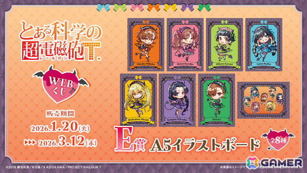 「とある科学の超電磁砲WEBくじ」が登場！小悪魔メイドな美琴たちの描き起こしグッズがラインナップの画像6